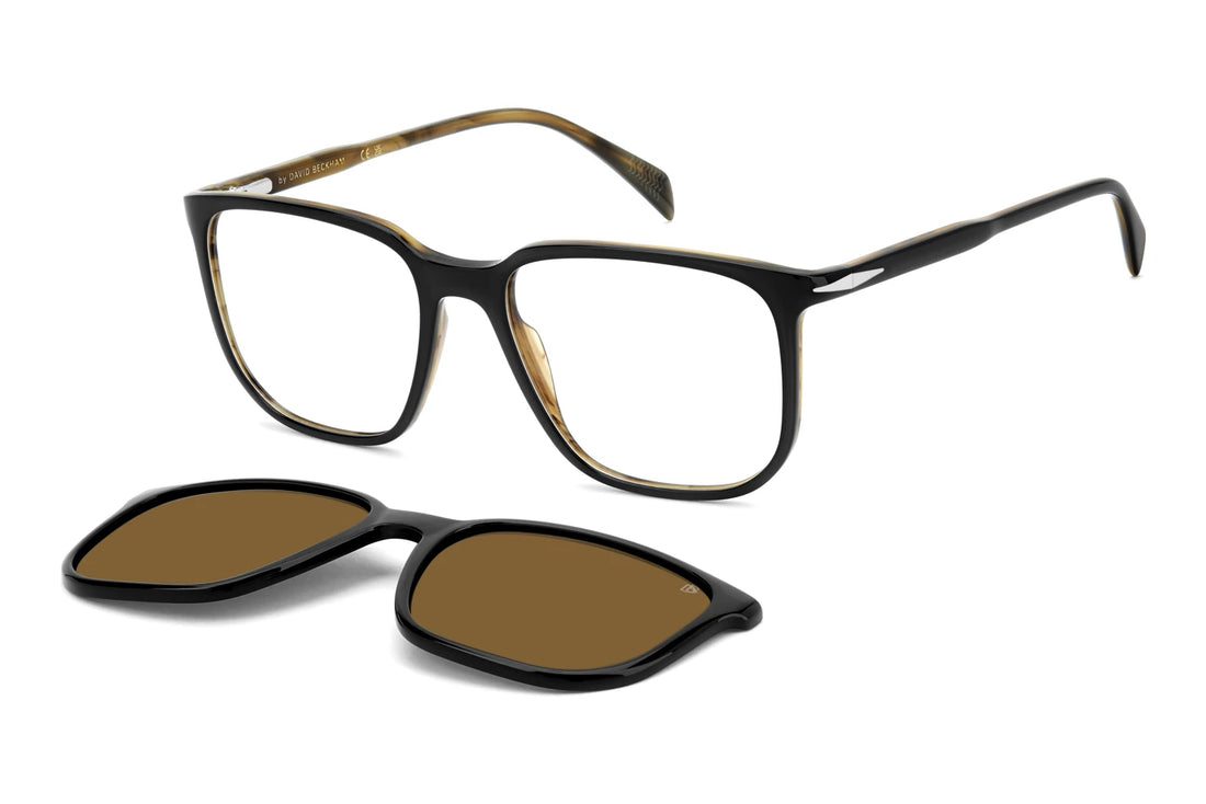Prescription glasses david beckham db 1210/c ppo sp negro square masculino size 55mm - Main view