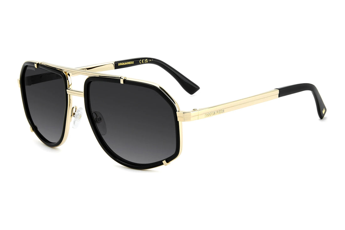 Zonnebrillen dsquared2 d2 0190/s 807 9o negro rectangular masculino maat 60mm - Hoofdaanzicht