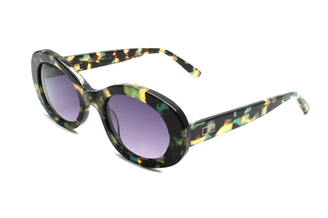 Occhiali da sole greyhounders duna c3 havana green havana oval femenino taglia 52mm - Vista principale
