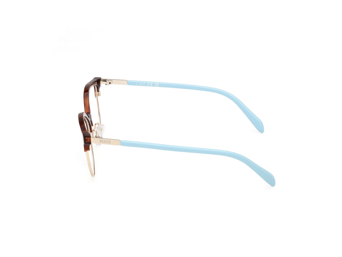 Brillen emilio pucci ep5259 053 havana round femenino größe 55mm - Detailansicht