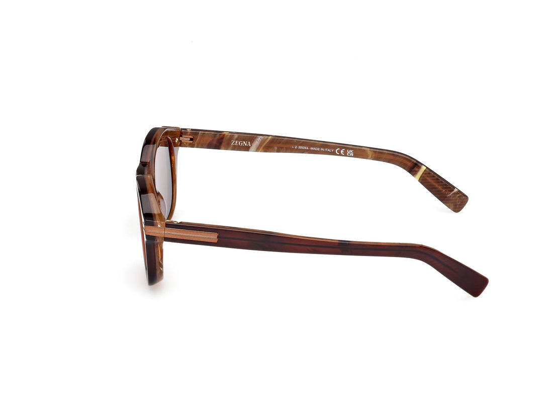 Lunettes de soleil ermenegildo zegna ez0229 50e marron unisex taille 47mm - Vue détaillée