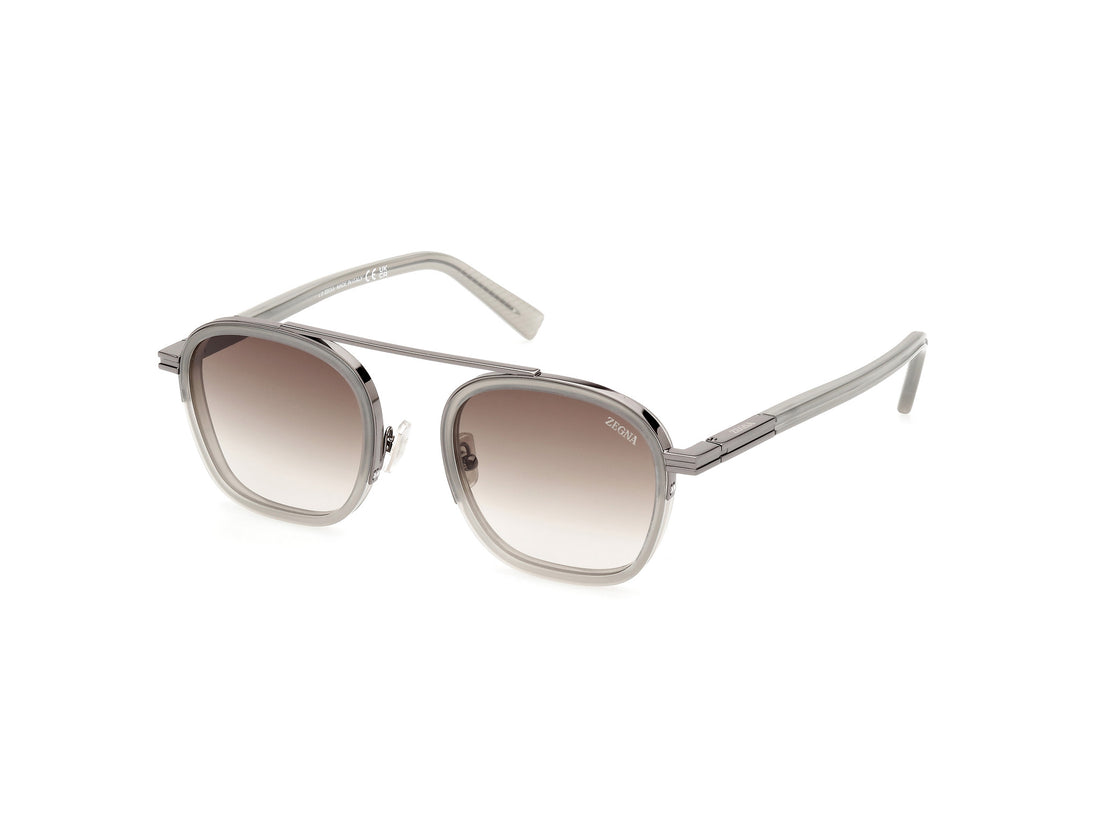 Lunettes de soleil ermenegildo zegna ez0231 20f gris masculino taille 51mm - Vue principale
