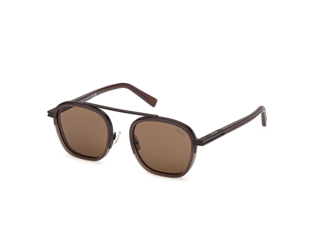 Gafas de sol ermenegildo zegna ez0231 48e marron geometric masculino talla 51mm - Vista principal