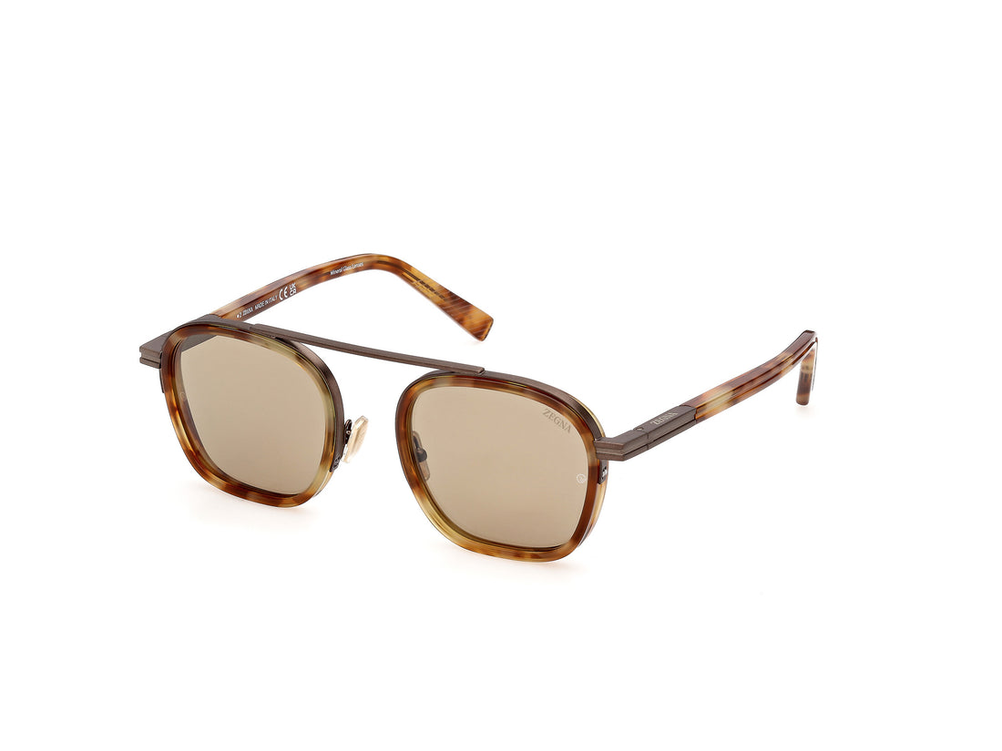 Sonnenbrillen ermenegildo zegna ez0231 55e havana geometric masculino größe 51mm - Hauptansicht