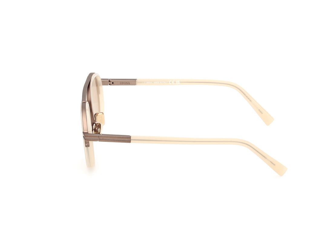Sunglasses ermenegildo zegna ez0242 57e beige masculino size 51mm - Detailed view