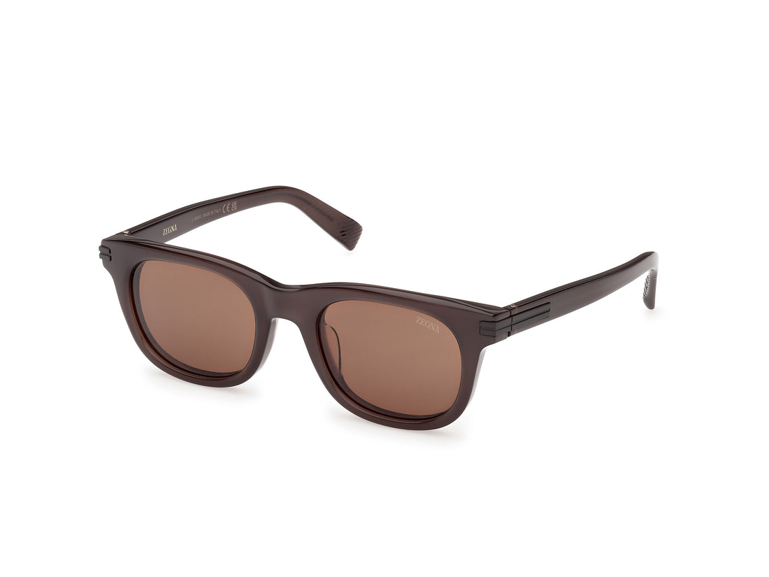 Óculos de sol ermenegildo zegna ez0281 48e marron geometric masculino tamanho 52mm - Vista principal