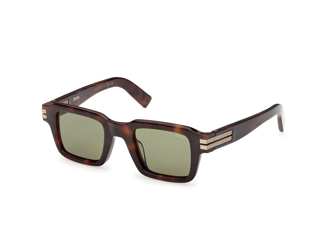 Óculos de sol ermenegildo zegna ez0283 52n havana square masculino tamanho 48mm - Vista principal