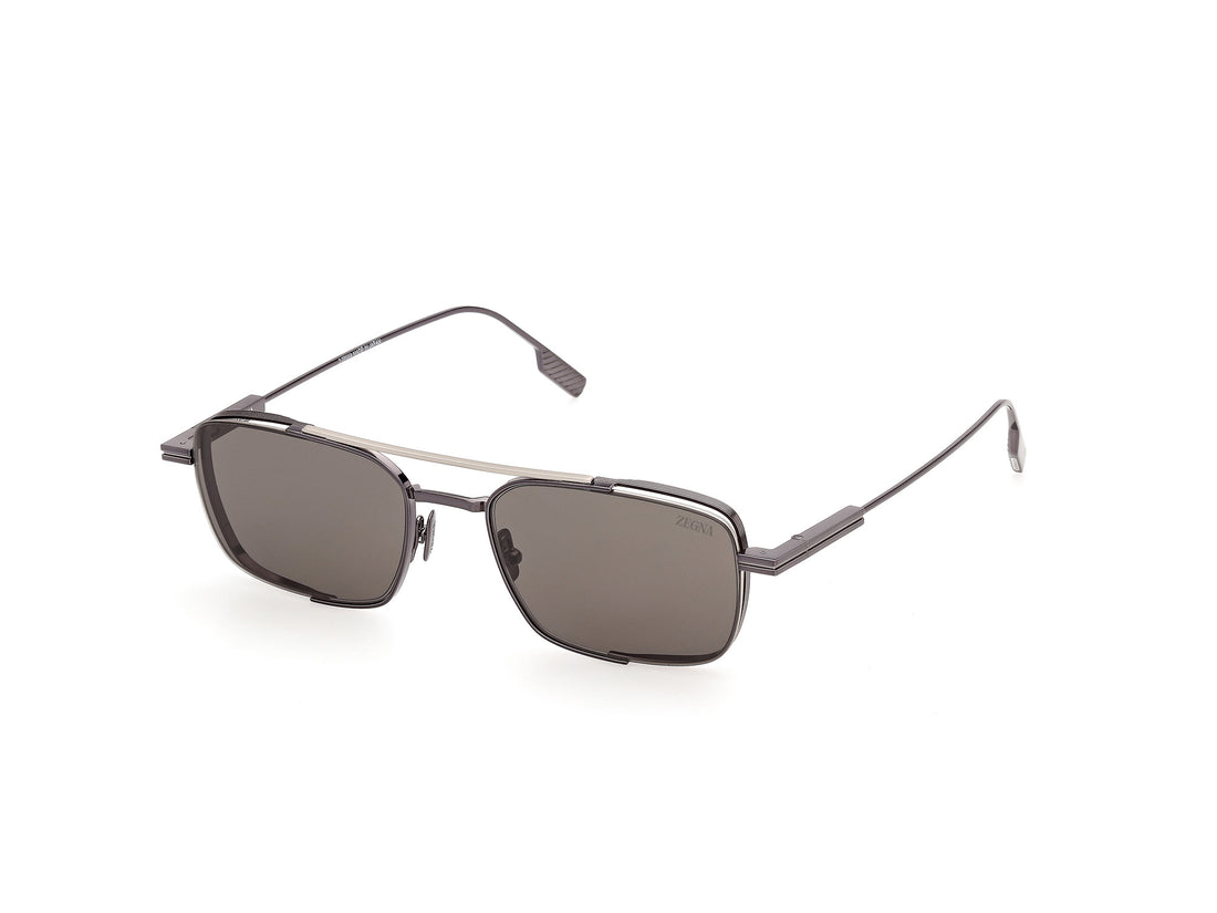 Óculos de sol ermenegildo zegna ez0293 09a plateado geometric masculino tamanho 54mm - Vista principal