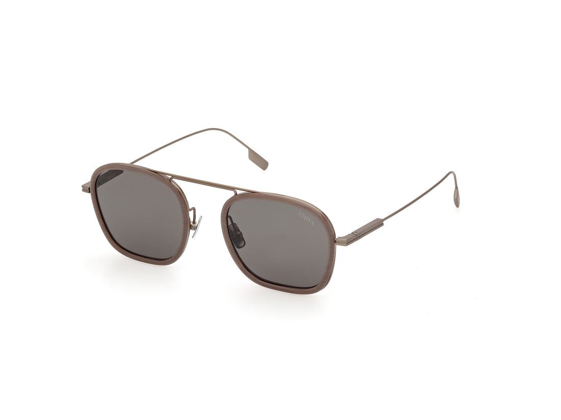 Sonnenbrillen ermenegildo zegna ez0306 59d beige geometric masculino größe 52mm - Hauptansicht