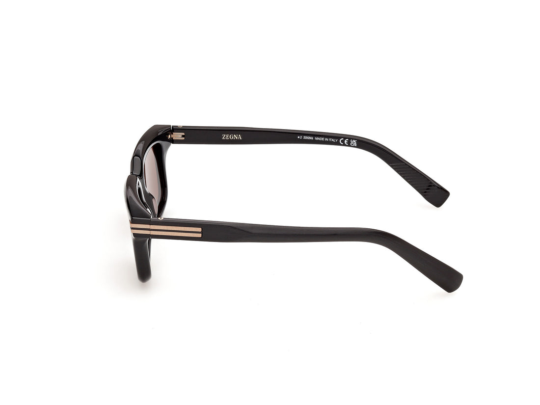 Lunettes de soleil ermenegildo zegna ez0312 01e negro rectangular masculino taille 52mm - Vue détaillée