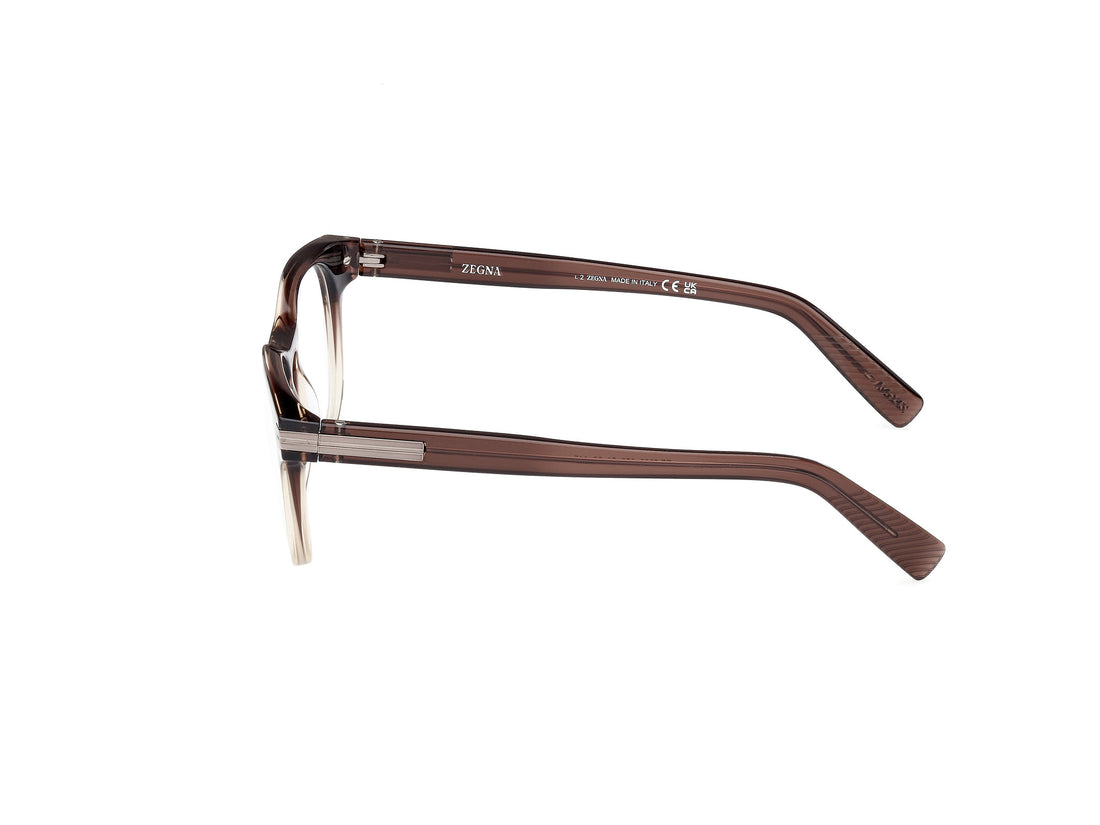 Brillen ermenegildo zegna ez5268 050 marron masculino größe 51mm - Detailansicht