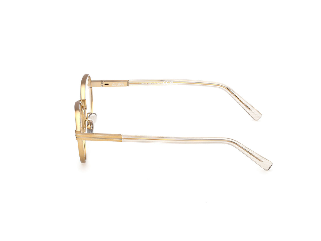 Óculos graduados ermenegildo zegna ez5324 035 bronce geometric masculino tamanho 50mm - Vista de detalhe
