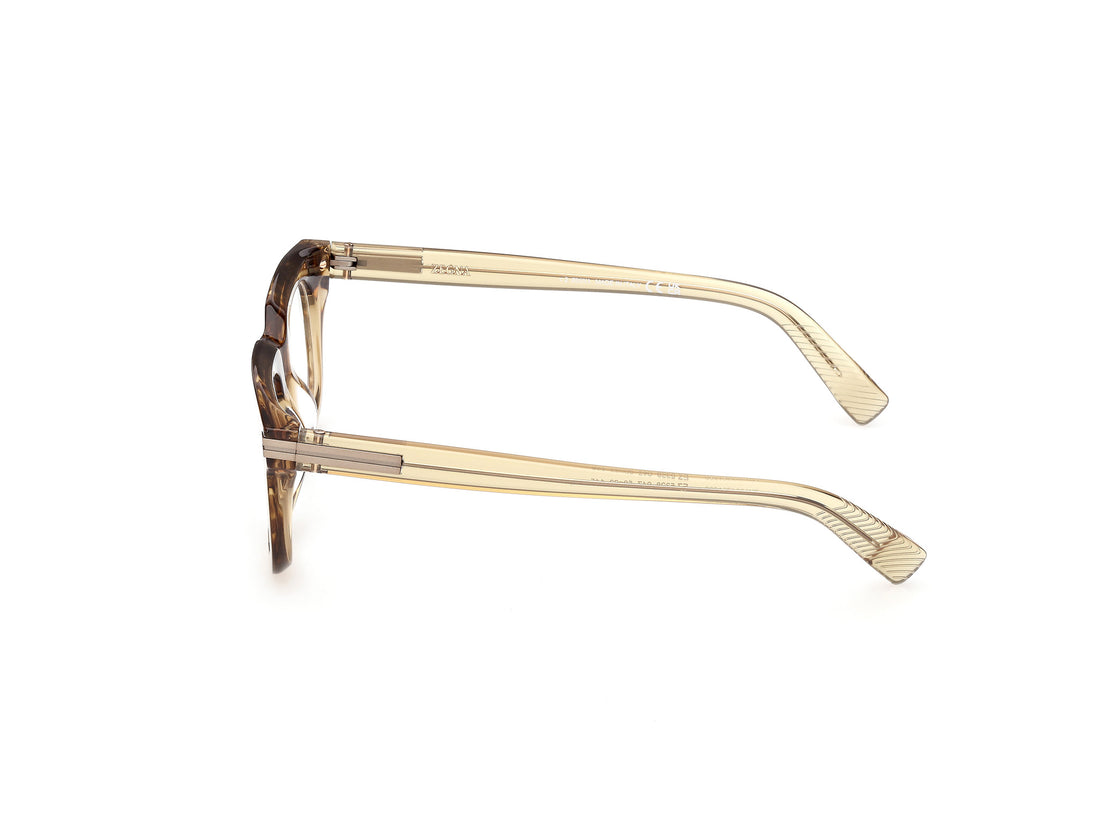 Óculos graduados ermenegildo zegna ez5328 047 marron rectangular masculino tamanho 52mm - Vista de detalhe