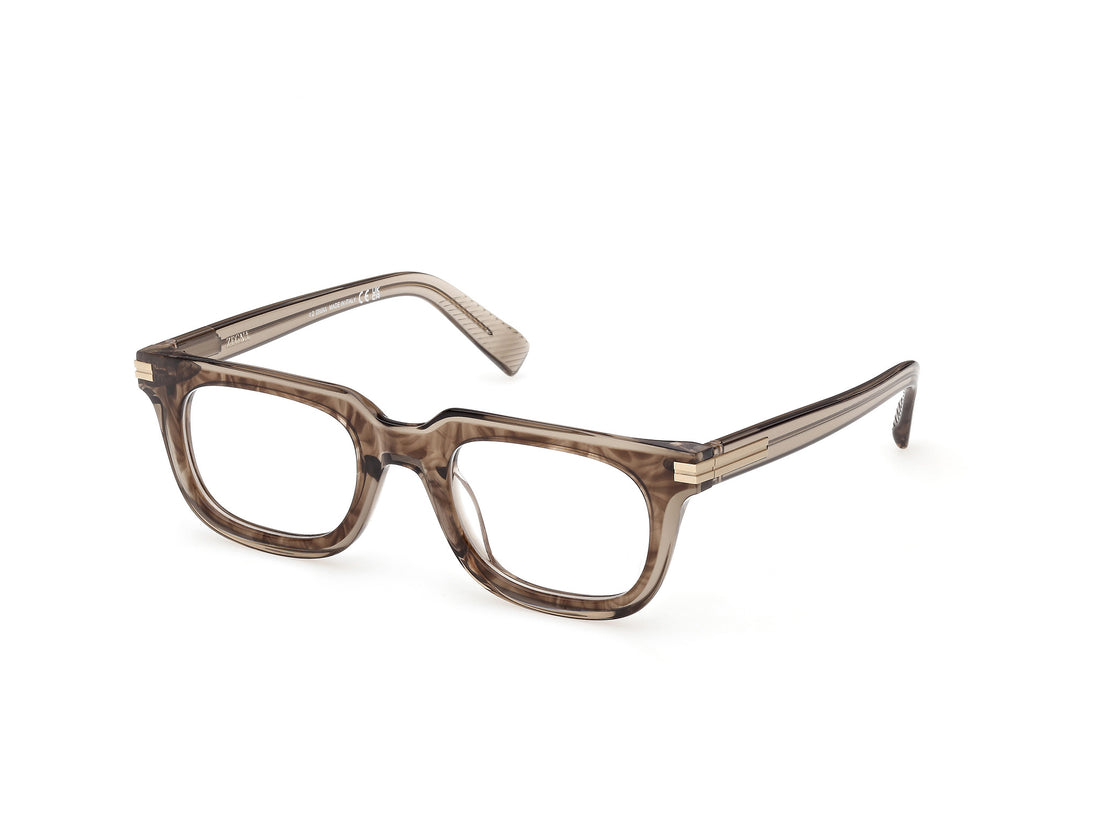 Óculos graduados ermenegildo zegna ez5328 050 marron rectangular masculino tamanho 50mm - Vista principal