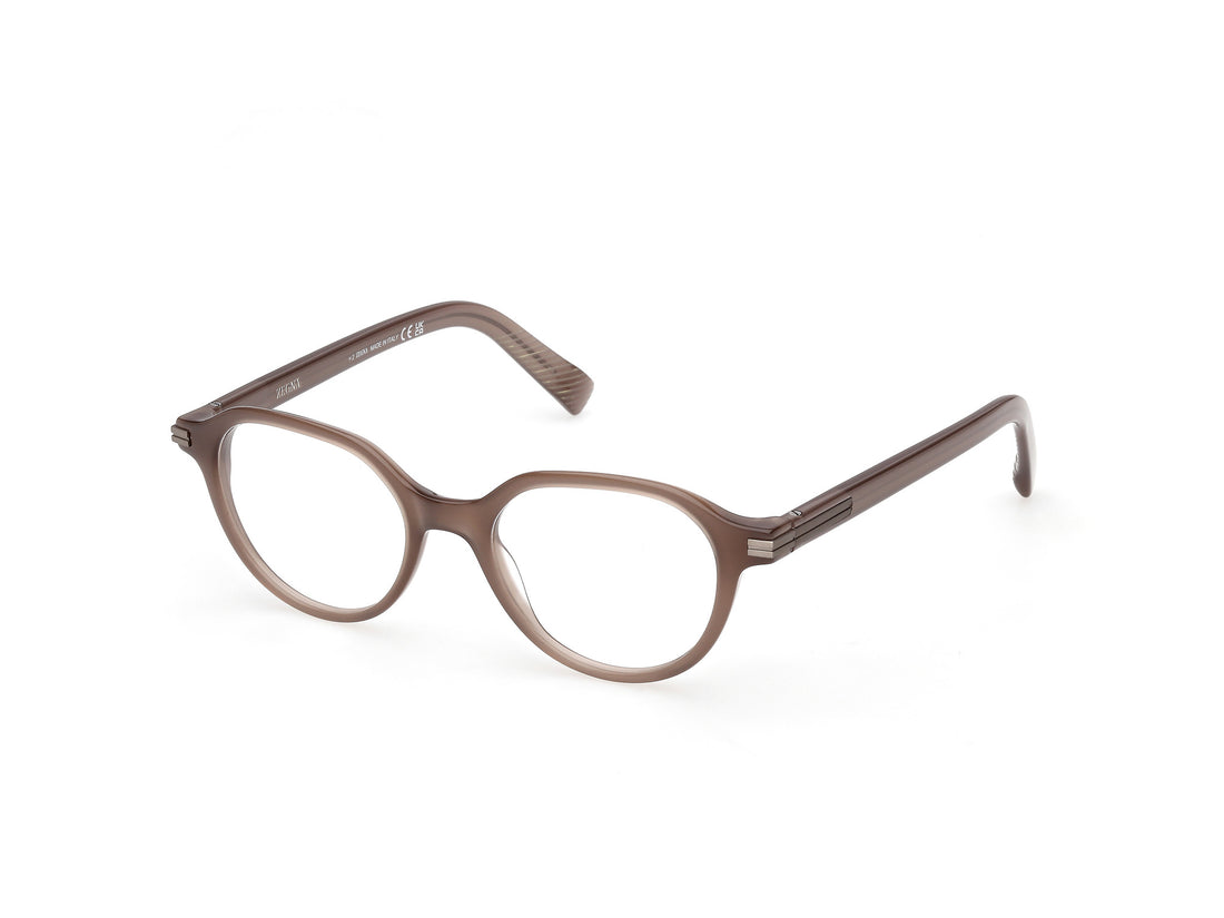 Óculos graduados ermenegildo zegna ez5329 048 marron geometric masculino tamanho 50mm - Vista principal