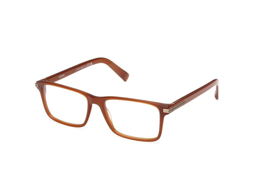 Óculos graduados ermenegildo zegna ez5333 045 marron rectangular masculino tamanho 55mm - Vista principal