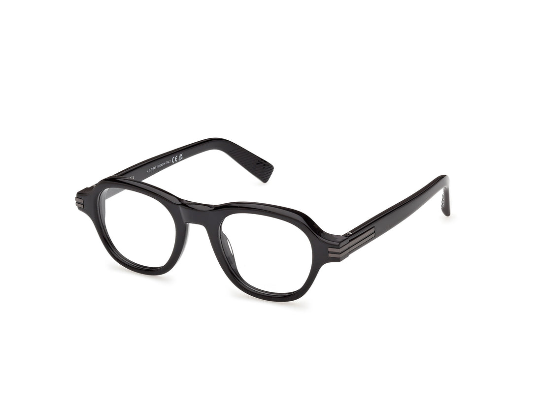 Óculos graduados ermenegildo zegna ez5341 001 negro geometric masculino tamanho 47mm - Vista principal