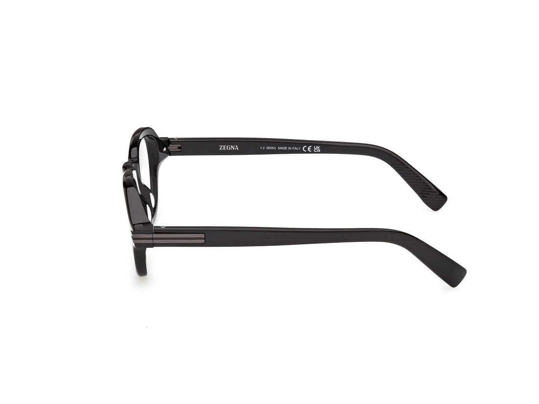 Óculos graduados ermenegildo zegna ez5341 001 negro geometric masculino tamanho 47mm - Vista de detalhe