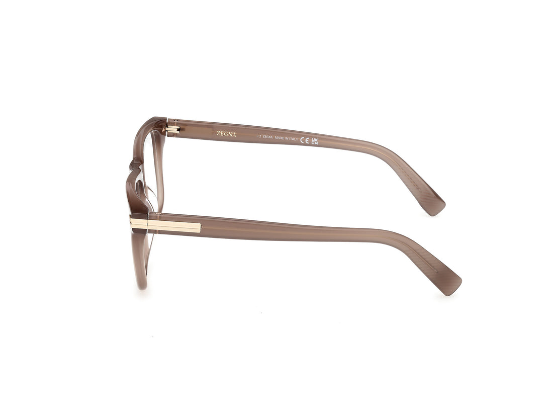 Óculos graduados ermenegildo zegna ez5342 045 marron geometric masculino tamanho 54mm - Vista de detalhe