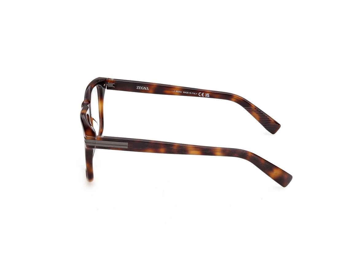 Óculos graduados ermenegildo zegna ez5342 052 havana geometric masculino tamanho 56mm - Vista de detalhe