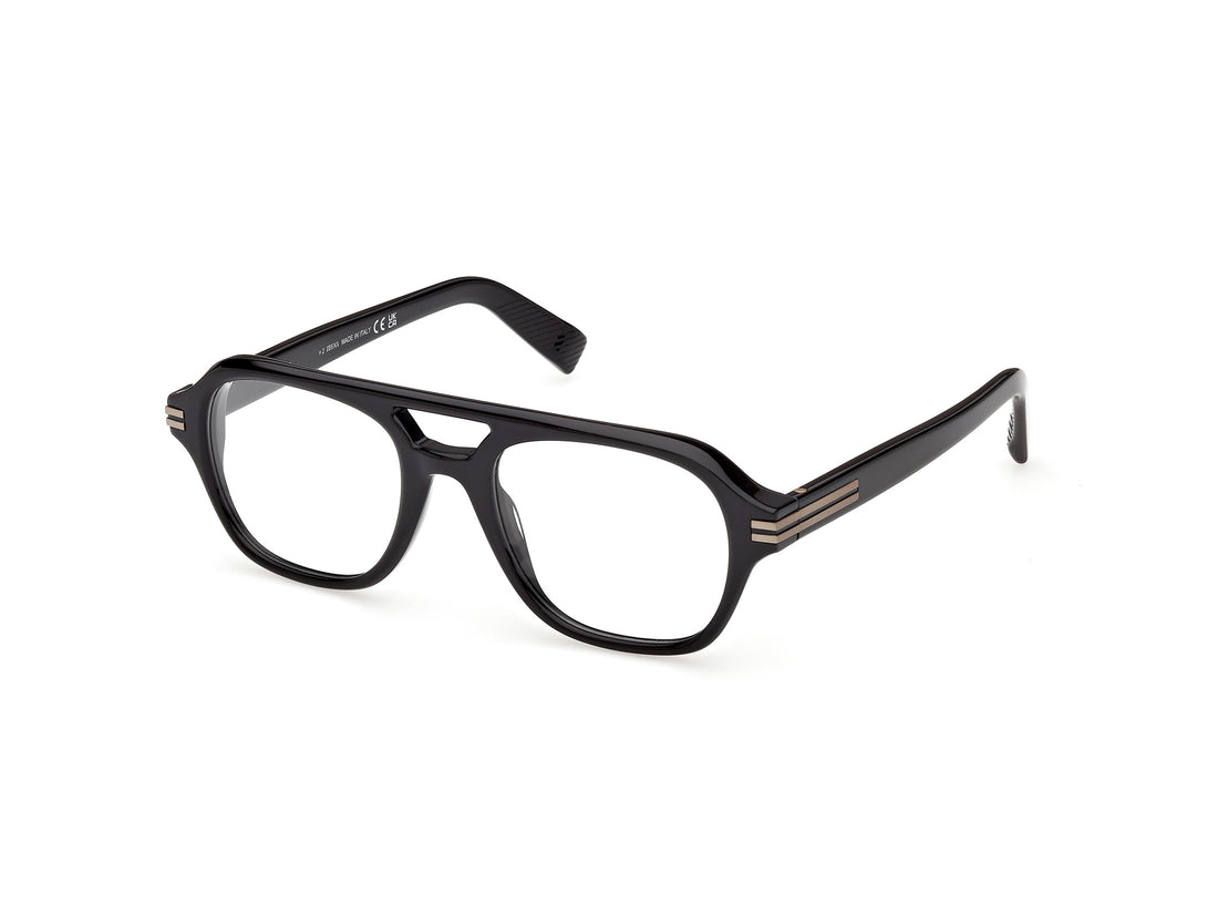 Óculos graduados ermenegildo zegna ez5344 001 negro geometric masculino tamanho 52mm - Vista principal