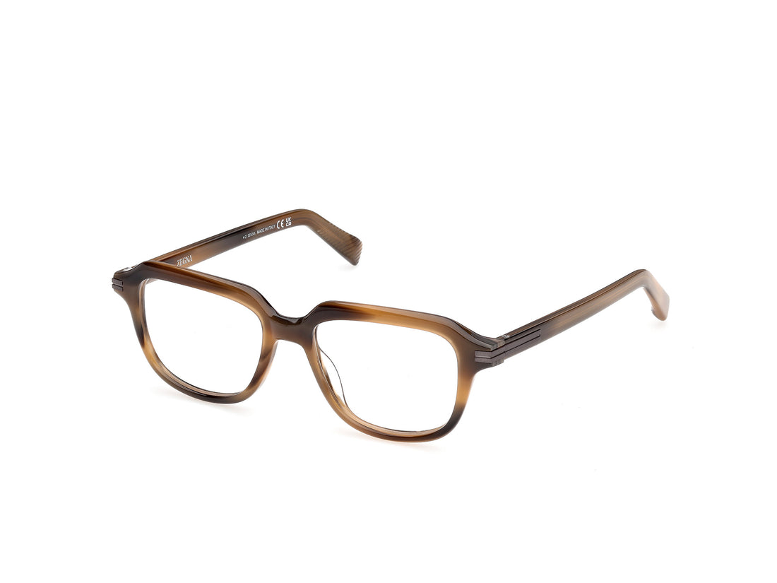 Óculos graduados ermenegildo zegna ez5345 052 havana geometric masculino tamanho 52mm - Vista principal
