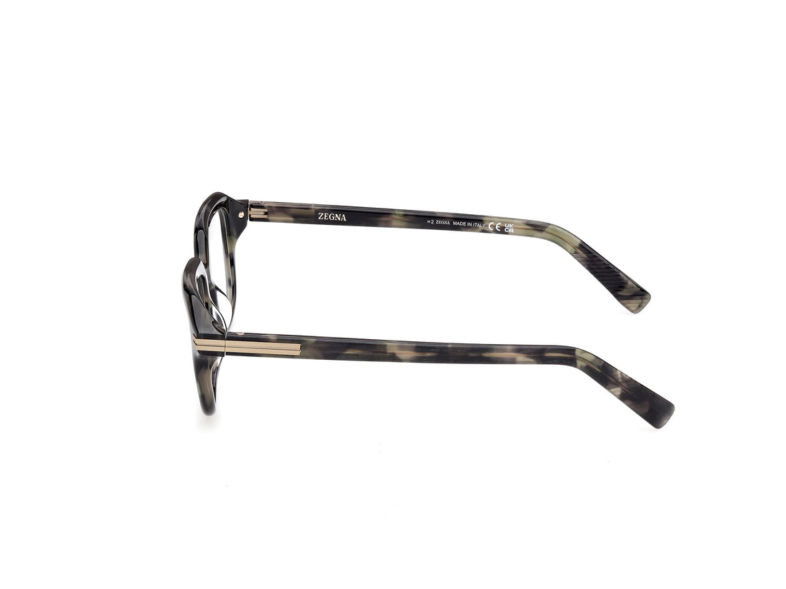 Óculos graduados ermenegildo zegna ez5345 055 havana geometric masculino tamanho 52mm - Vista de detalhe