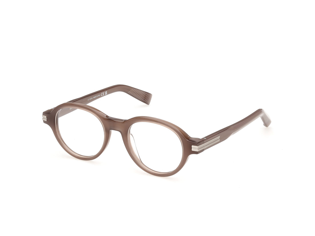 Brillen ermenegildo zegna ez5363 045 marron round masculino größe 49mm - Hauptansicht