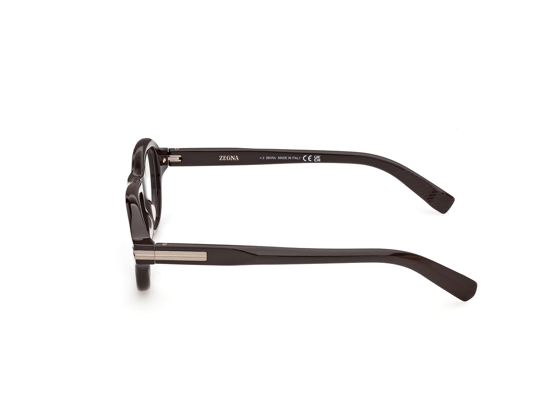 Lunettes de vue ermenegildo zegna ez5375 048 marron geometric masculino taille 51mm - Vue détaillée