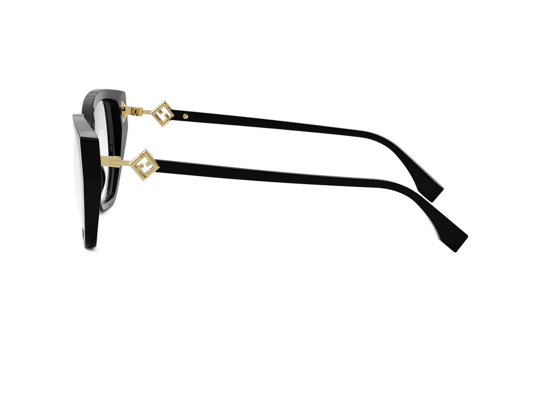 Brillen fendi ff diamonds fe50100i 001 black rectangular femenino größe 53mm - Detailansicht