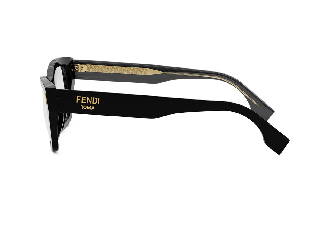 Brillen fendi roma fe50118i 001 black rectangular femenino größe 52mm - Detailansicht