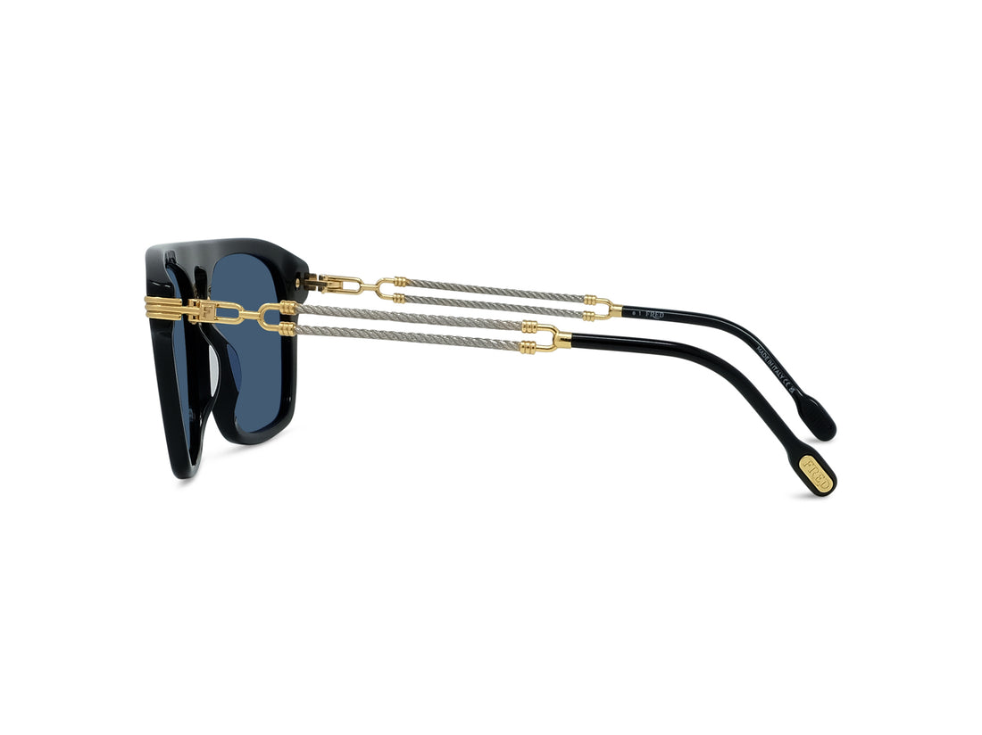 Óculos de sol fred double cable fg40076i 01v black square masculino tamanho 57mm - Vista de detalhe