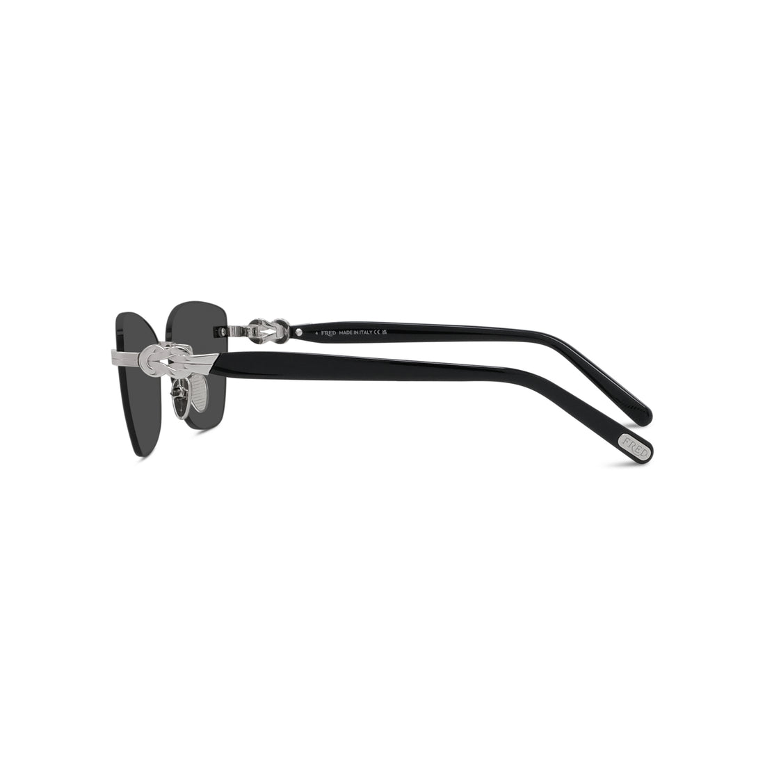 Óculos de sol fred chance infinie fg40099u 16a silver cat eye femenino tamanho 57mm - Vista de detalhe