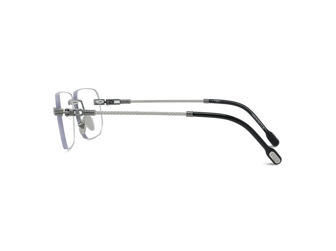 Prescription glasses fred godron fg50086u 014 ruthenium rectangular masculino size 59mm - Detailed view
