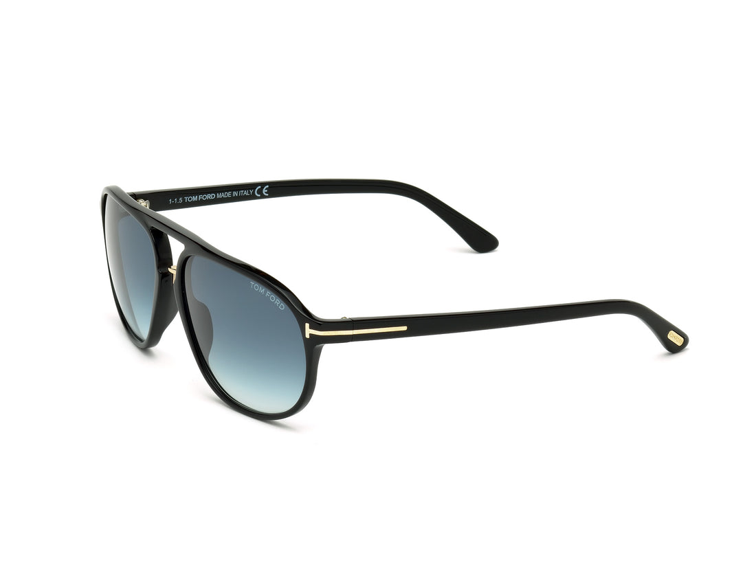 Gafas de sol tom ford ft0447 01p negro oval masculino talla 60mm - Vista de detalle