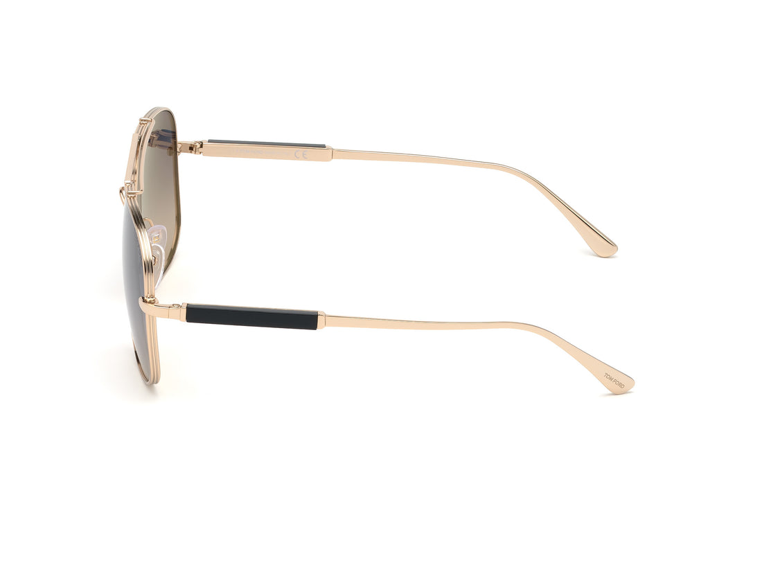 Occhiali da sole tom ford ft0669 28b dorado square masculino taglia 60mm - Vista dettagliata