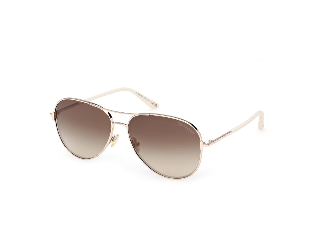 Sonnenbrillen tom ford ft0823 clark 28k dorado pilot unisex größe 59mm - Hauptansicht