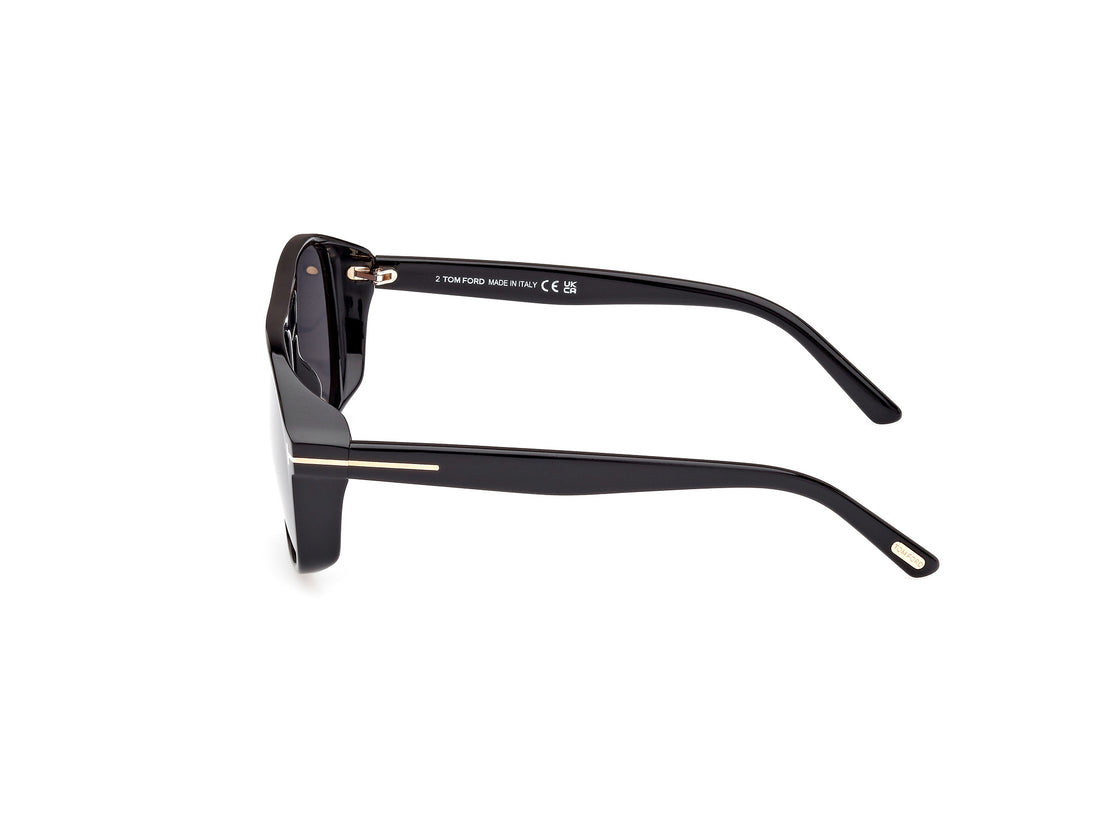 Gafas de sol tom ford ft1022 rosco 01a negro navigator masculino talla 58mm - Vista de detalle