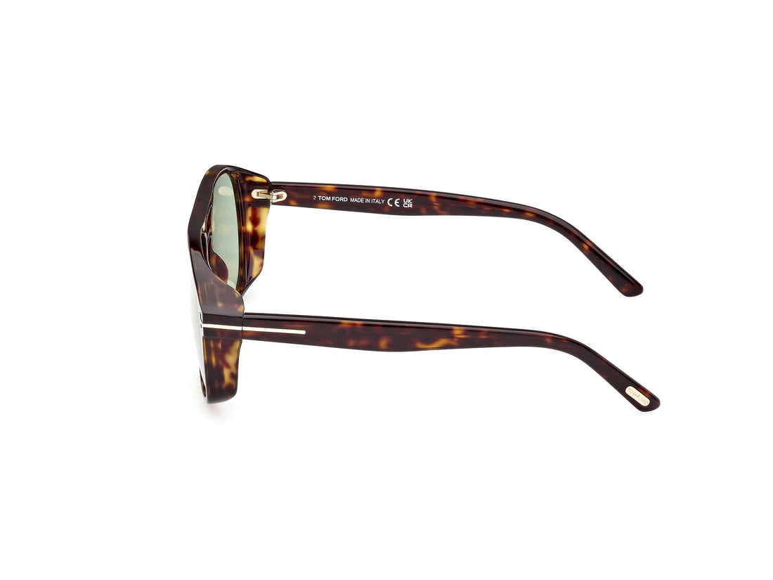 Gafas de sol tom ford ft1022 rosco 52n havana navigator masculino talla 58mm - Vista de detalle