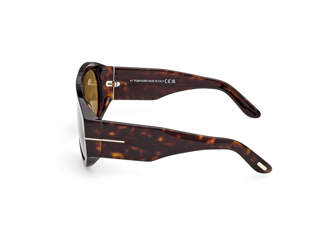 Occhiali da sole tom ford ft1044 bronson 52n havana pilot masculino taglia 60mm - Vista dettagliata