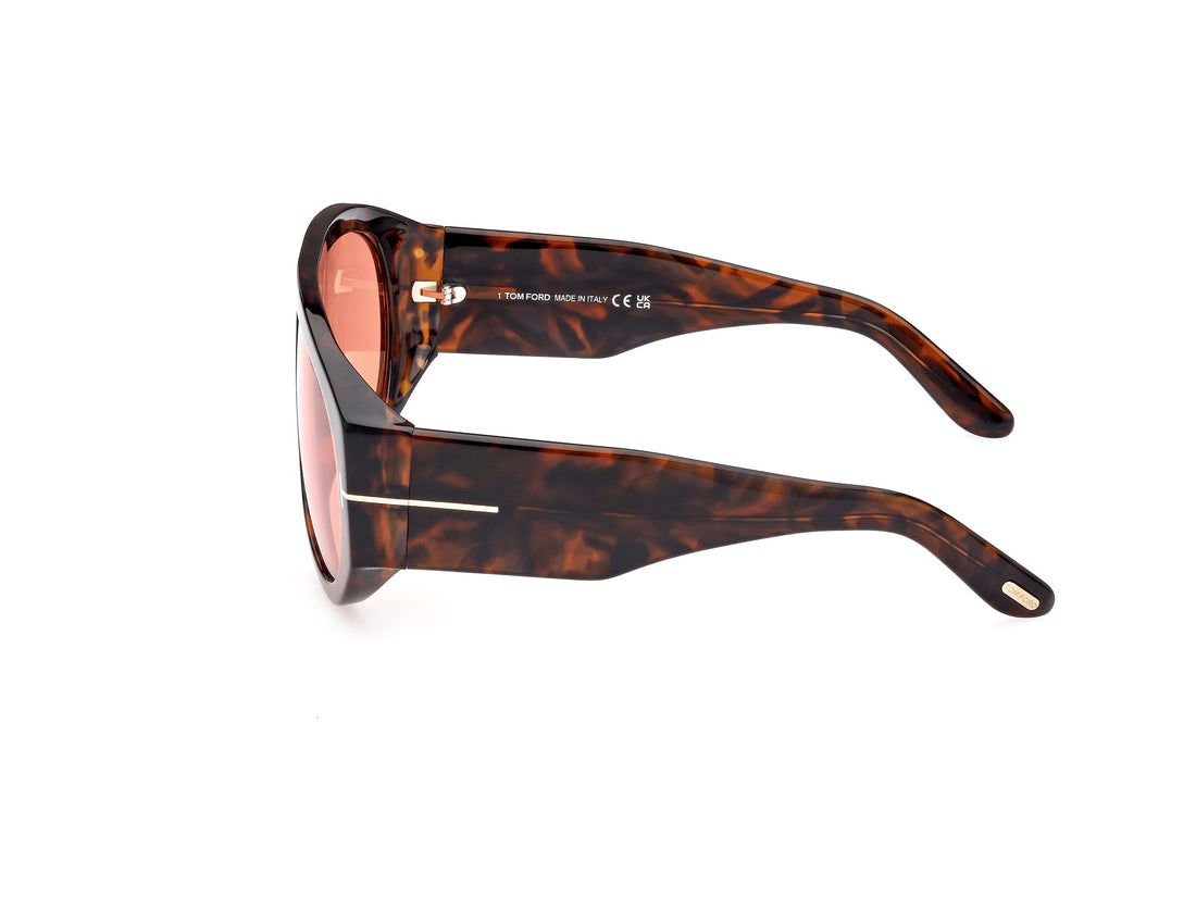 Occhiali da sole tom ford ft1044 bronson 52s havana pilot masculino taglia 60mm - Vista dettagliata