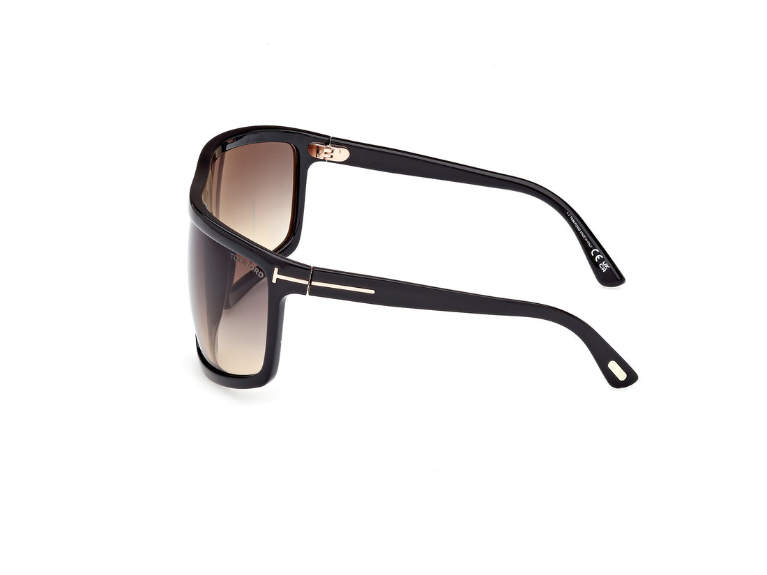 Sonnenbrillen tom ford ft1066 clint-02 01b negro shield unisex größe 68mm - Detailansicht