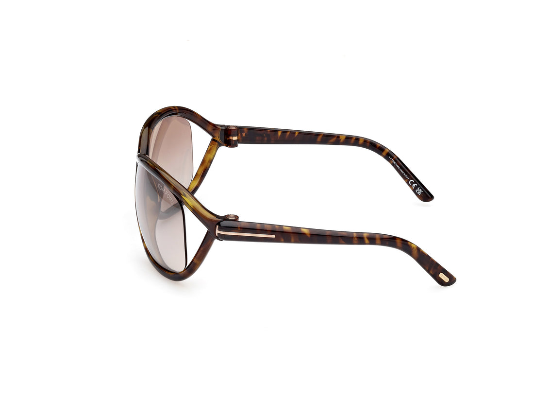 Occhiali da sole tom ford ft1069 fernanda 52g havana butterfly femenino taglia 68mm - Vista dettagliata