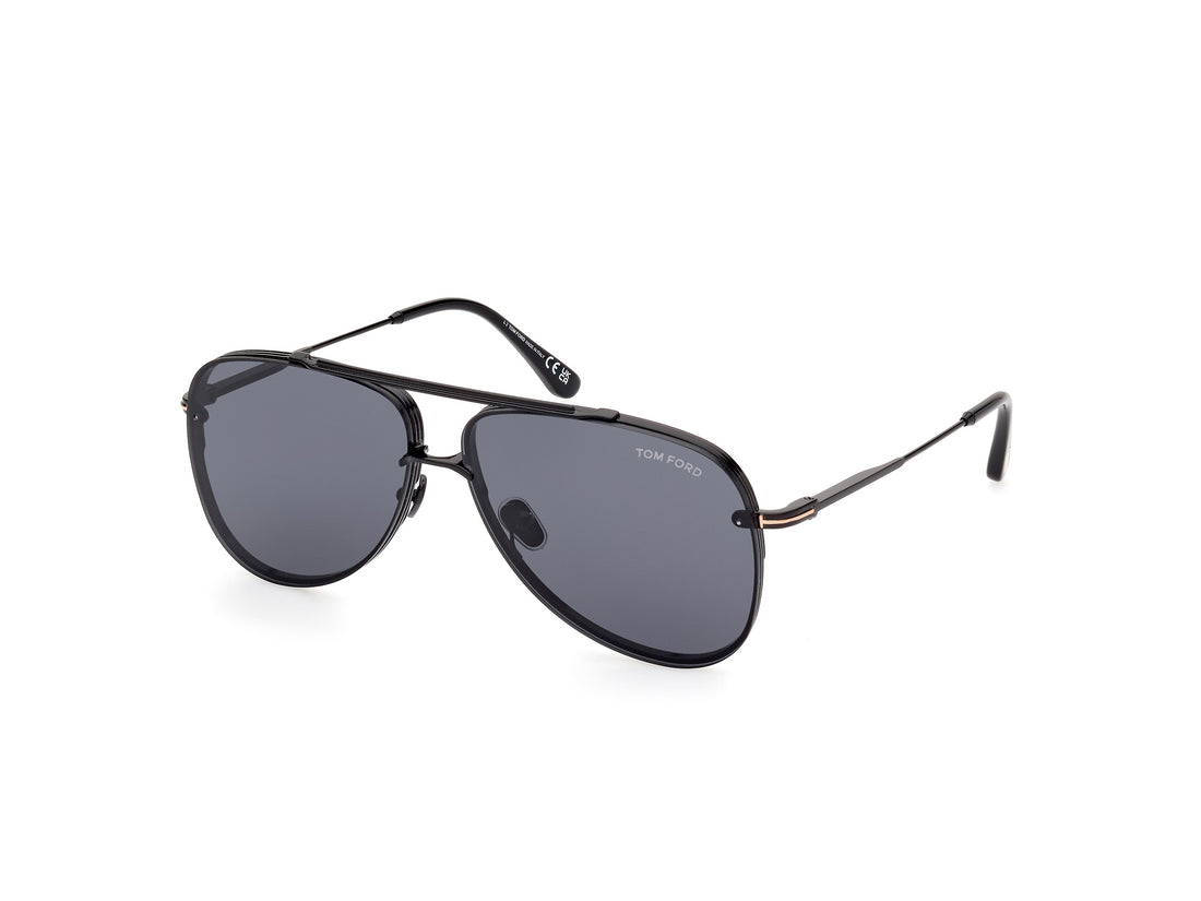 Gafas de sol tom ford ft1071 leon 01a negro pilot masculino talla 62mm - Vista principal