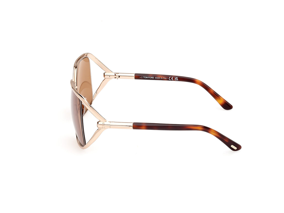 Gafas de sol tom ford ft1092 goldie 28e dorado femenino talla 60mm - Vista de detalle