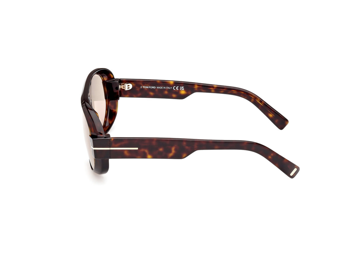 Gafas de sol tom ford ft1102 52e havana pilot masculino talla 59mm - Vista de detalle