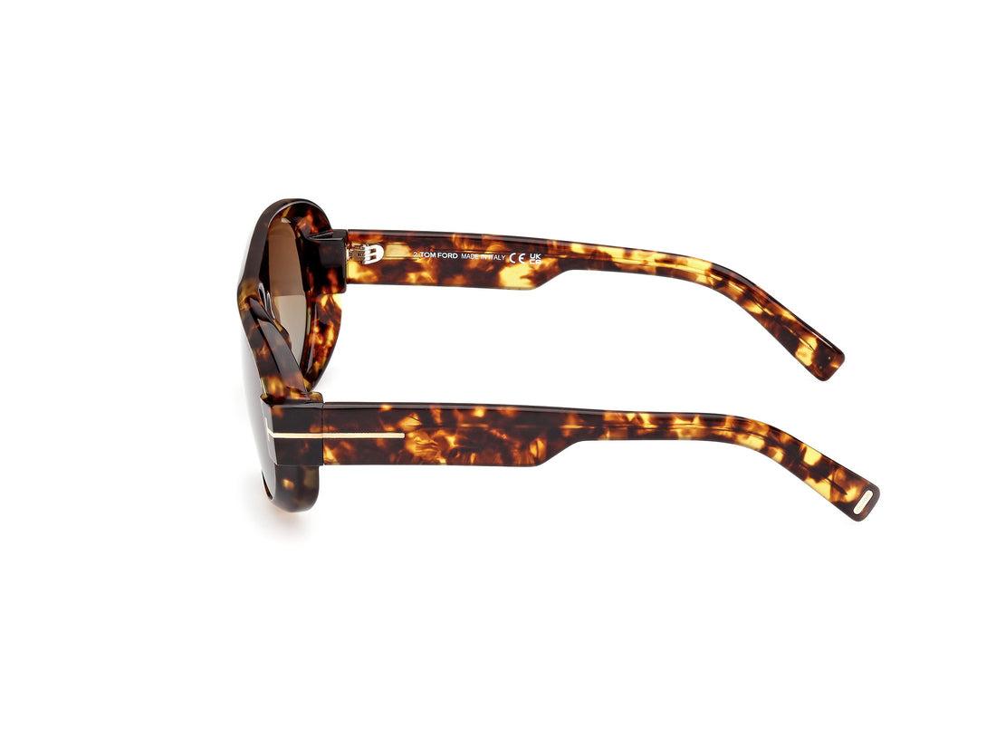 Gafas de sol tom ford ft1102 52f havana pilot masculino talla 59mm - Vista de detalle