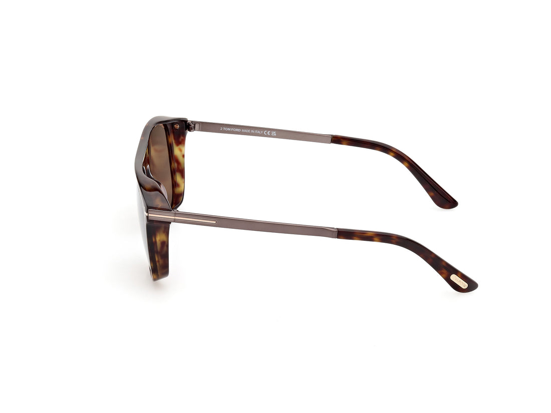 Gafas de sol tom ford ft1105 52l havana square masculino talla 55mm - Vista de detalle