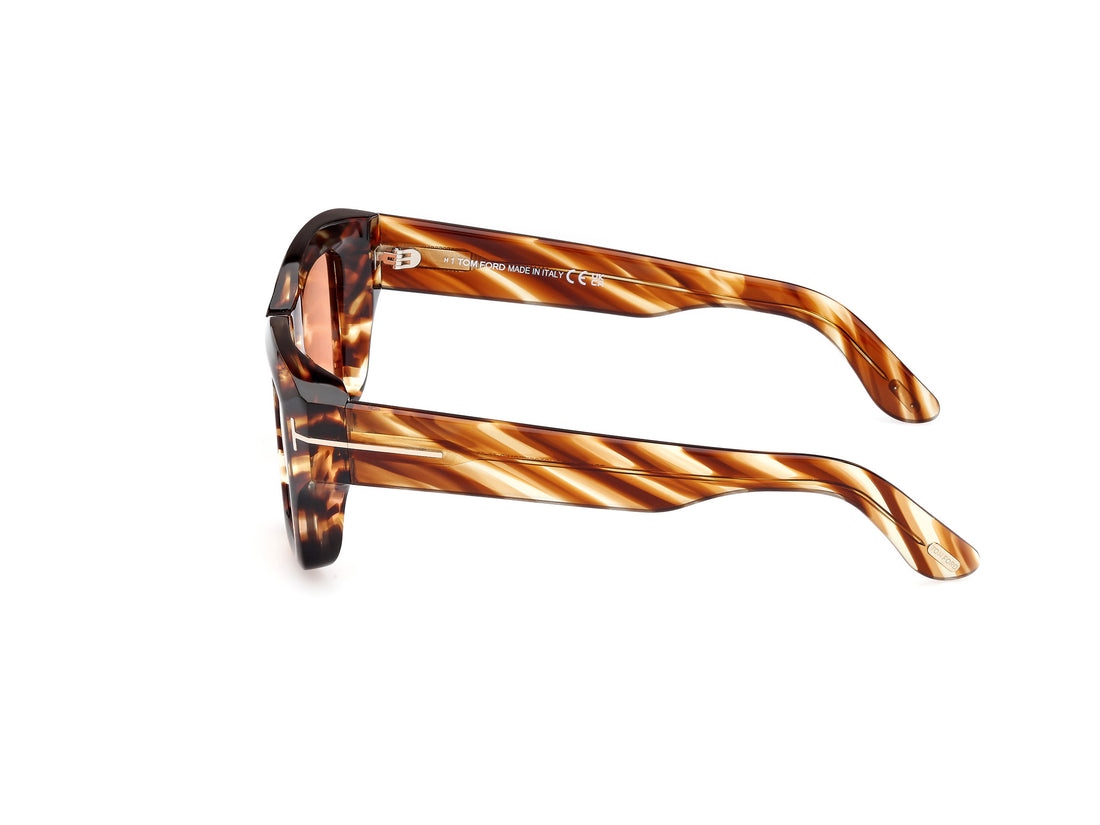 Gafas de sol tom ford ft1154 ilias 55e havana square masculino talla 50mm - Vista de detalle