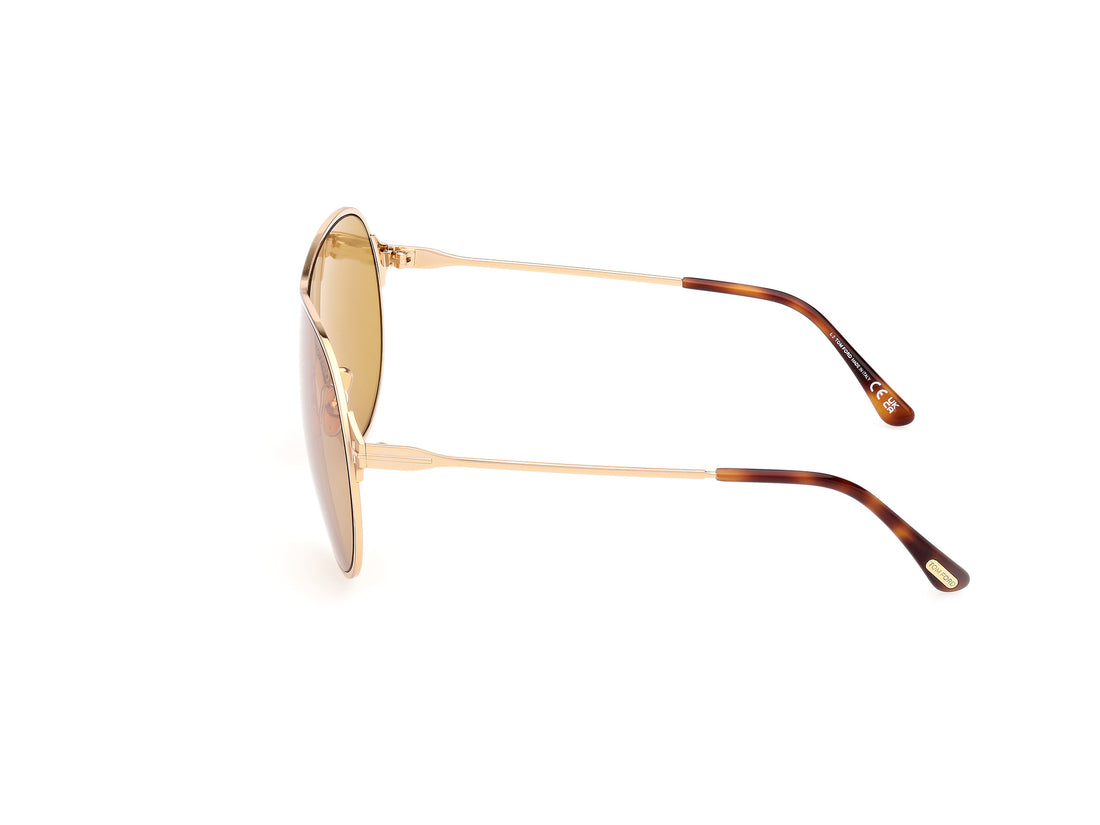 Gafas de sol tom ford ft1174 gaia 30e dorado pilot unisex talla 71mm - Vista de detalle